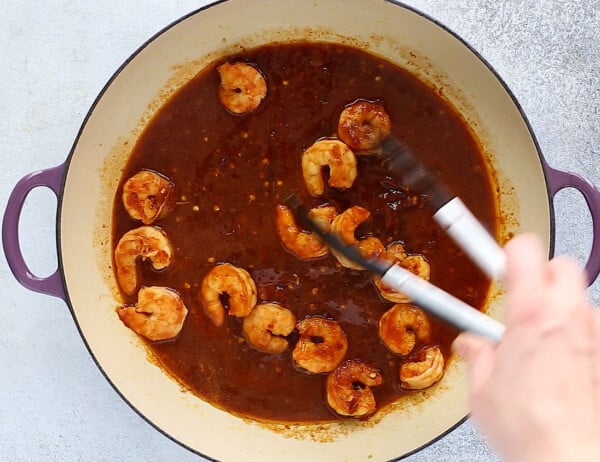 shrimp tossed in sweet chili stir fry sauce
